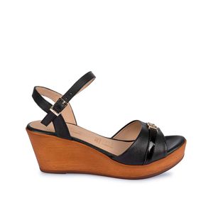 Sandalia D'orsay Casual ECO-2504 Negro Viale Cuero