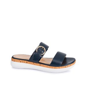 Sandalia Strap Casual ALE-2418 Azul/Eg Viale Cuero