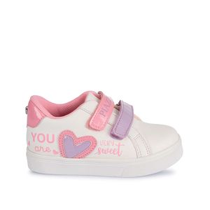 Zapatilla Casual CARITO-2512 Blanco/Rosa Piazza Kids