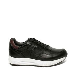 Zapatilla Casual JOSE-2519 Negro Rabbit Cuero