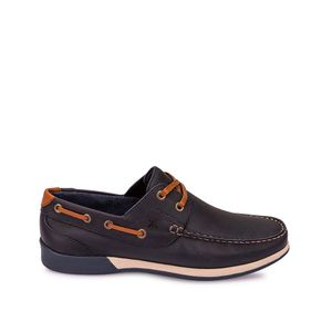 Zapato Top Sider Casual MATEO-2511 Azul Viale Homme Cuero