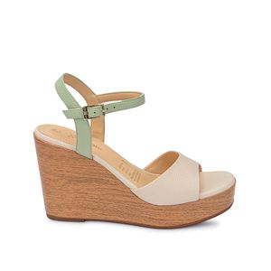 Sandalia D'orsay Casual SOFI-2505 Vainilla/Verm Viale Cuero