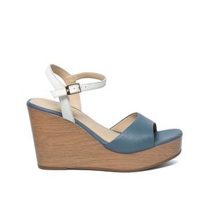 Sandalia D'orsay Casual SOFI-2505 Acero/Hueso Viale Cuero