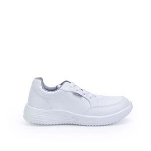 Zapatilla Escolar Casual ALEX-053 K Blanco Rabbit Cuero