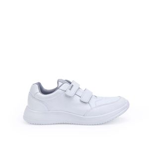 Zapatilla Escolar Casual ALEX-056 Blanco Rabbit Cuero