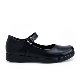 Zapato Escolar Ballerina Casual MANA-2504 NEGRO Rabbit Cuero