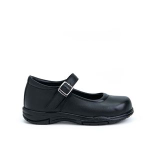 Zapato Escolar Reina Casual ANGELA-009 Negro Rabbit Cuero