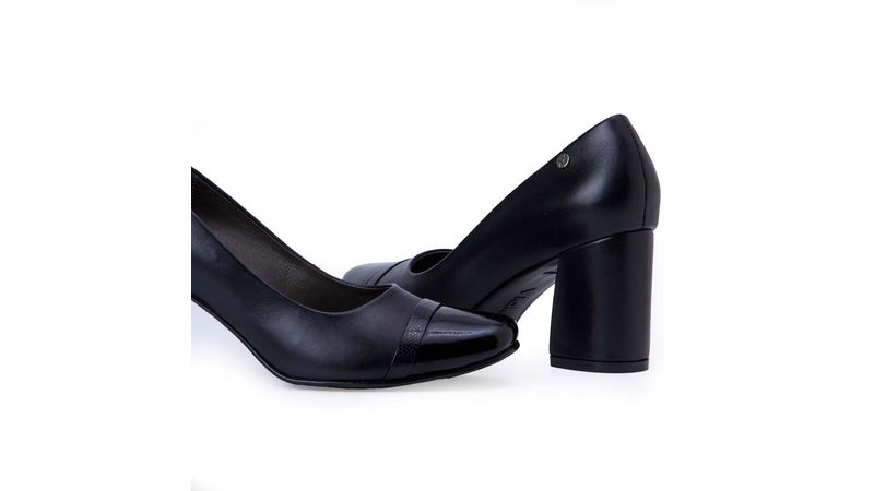 Zapato Stiletto Vestir TATI-2533 Negro Viale Cuero VIALE