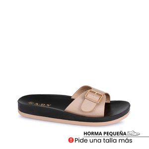 Sandalia Slide Casual ABY-2509 Champagne ADV