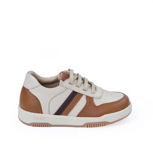 Zapatilla  Casual ANGEL-2533 Hueso/Toffe Rabbit Cuero