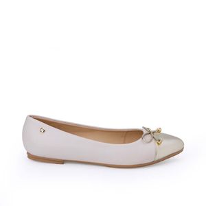 Zapato Ballerina Casual ALAY-2512 Hueso/Dorado Piazza