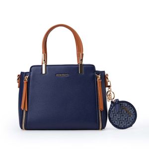 Cartera Satchel BRI-Cs2506 Azul/Cobre Briganti