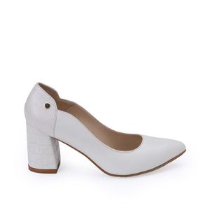 Zapato Reina Vestir TATI-2520 Hueso Viale Cuero