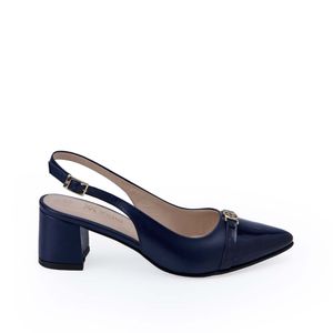 Zapato Stiletto Casual TATI-2534 Azul Patriot Viale Cuero