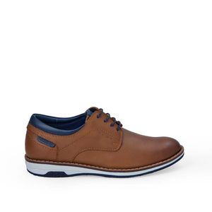 Zapato Derby Casual ANGEL-2538 Habano Rabbit Cuero
