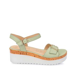 Sandalia D'orsay Casual ALE-2415 Verde/Menta Viale Cuero