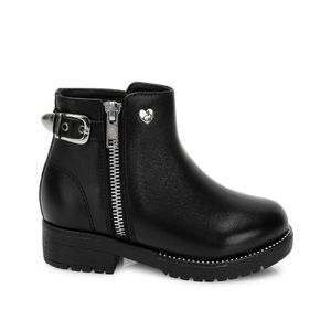 Botín Casual YADIRA-2529 Negro Rabbit Cuero