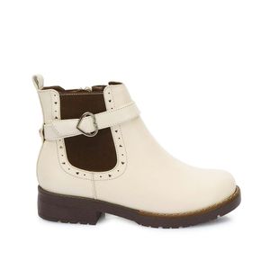 Botín Casual YADIRA-2523 Hueso Rabbit Cuero