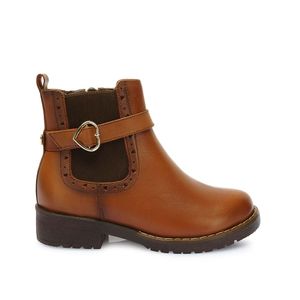 Botín Casual YADIRA-2523 Tabaco Rabbit Cuero