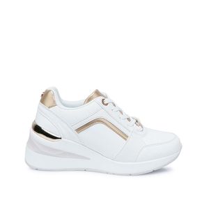 Zapatilla Casual VALE-2504 Hueso/Dorado ADV