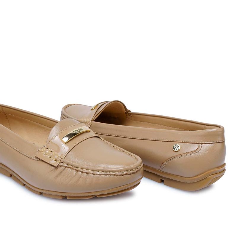 ZAPATO-MOCASIN-CASUAL INFORMAL-MUJER-CUERO-VIALE-FLAT-1-WIL-2531VISON -2-
