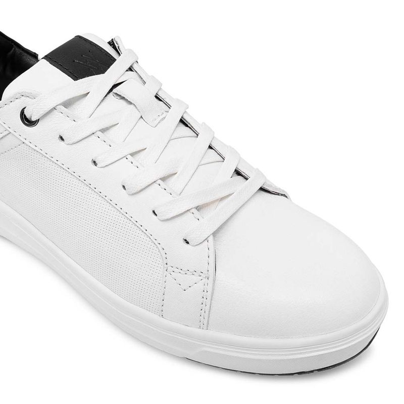 ZAPATILLA-BASICO-CASUAL INFORMAL-HOMBRE-CUERO-VIALE HOMME-FLAT-3-RICARDO-2525BLANCO -3-