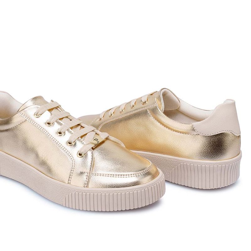 ZAPATILLA-BASICO-CASUAL INFORMAL-MUJER-SINTETICO-PIAZZA-FLAT-2-LIA-2541DORADO -2-