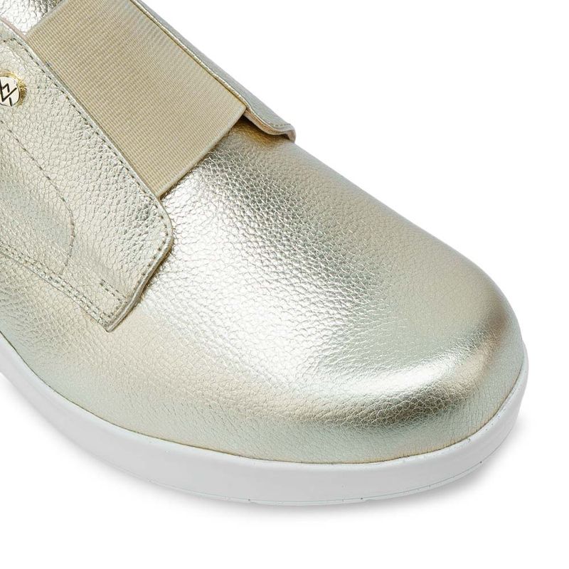 ZAPATO-SLIP ON-CASUAL INFORMAL-MUJER-CUERO-VIALE-TACO CUNA-5-WIL-2535DORADO -3-