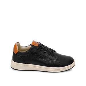 Zapatilla Casual ALEX-2519 Negro Rabbit Cuero