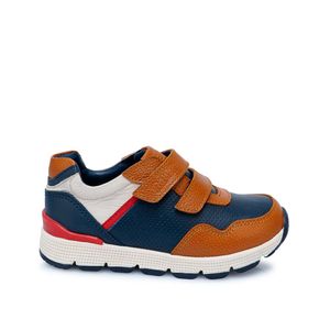 Zapatilla Casual ANDY-2503 Azul/Natural Rabbit Cuero