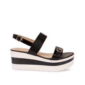 Sandalia Strap Casual DAYA-2609 Negro Viale Cuero