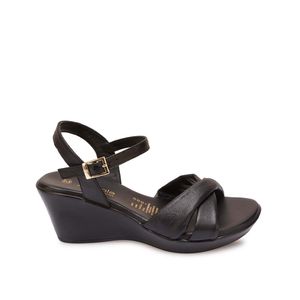 Sandalia D'orsay Casual ECO-2604 Negro Viale Cuero