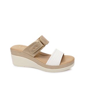 Sandalia Strap Casual ANA-2513 Blanco/Dorado ADV