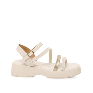 Sandalia D'orsay Casual CAMI-2616 Hueso/Doradoad ADV