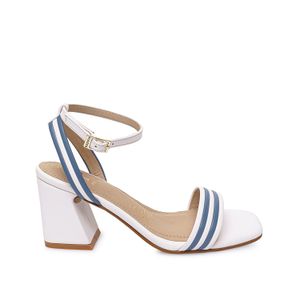 Sandalia D'Orsay Casual DON-2605 Blanco/Acero Piazza