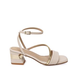 Sandalia D'orsay Casual DON-2618 Hueso/Dorado Piazza