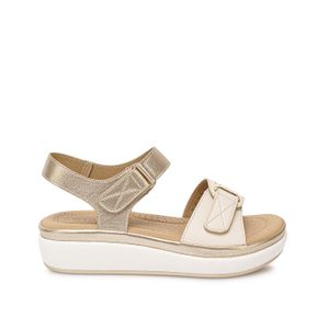 Sandalia Strap Casual LAU-2603 Hueso/Dorado ADV