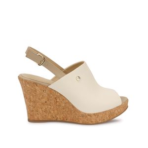 Sandalia Sueco Casual ALE-2624 Hueso/Trigo Viale Cuero