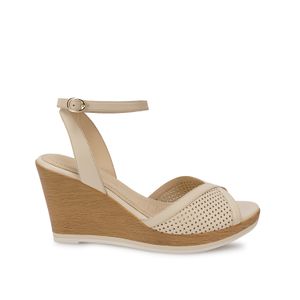 Sandalia D'orsay Casual DAYA-2603 Vainilla Viale Cuero