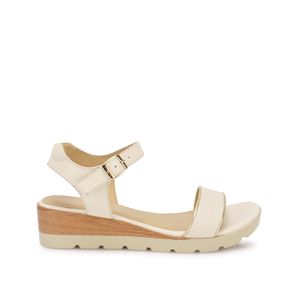 Sandalia D'orsay Casual SOFI-2612 Hueso Viale Cuero