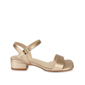 Sandalia D'orsay Casual TATI-2610 Dorado Viale Cuero
