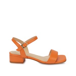 Sandalia D'orsay Casual TATI-2610 Naranja Viale Cuero