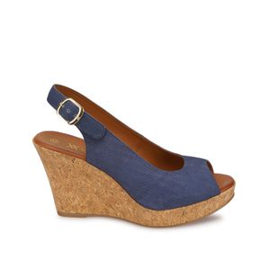 Sandalia Peep Toe Casual ALE-2638 Jean Viale Cuero