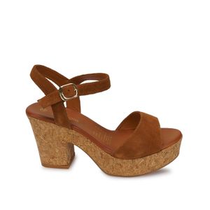 Sandalia D'orsay Casual ALE-2645 Whisky Viale Cuero