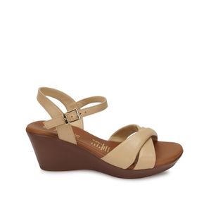 Sandalia D'orsay Casual ECO-2604 Beige Viale Cuero