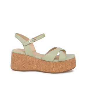 Sandalia D'orsay Casual ALE-2630 Verde/Menth Viale Cuero