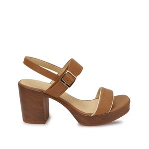 Sandalia D'orsay Casual SOFI-2603 Mocca/Vainilla Viale Cuero